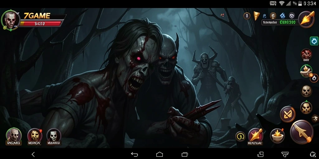 Tangkapan layar gameplay 7GAME yang menegangkan dan mencekam.