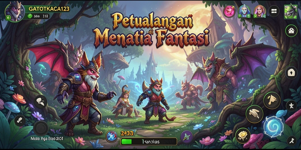 Tampilan gameplay GATOTKACA123 yang penuh aksi dan petualangan.