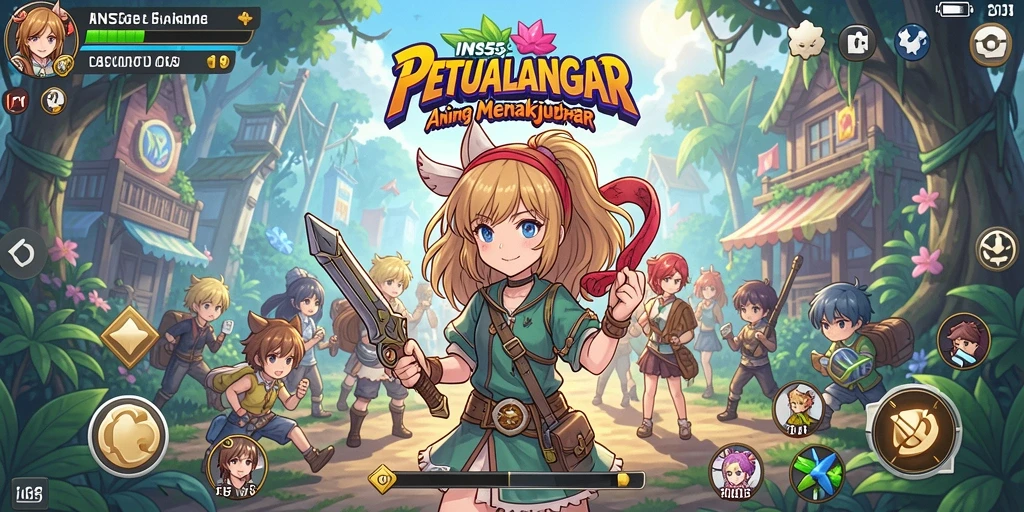 Tampilan gameplay yang memukau dari INS55 dengan aksi karakter Anime.