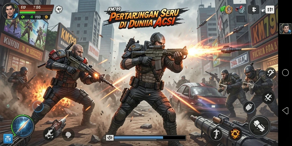 Tangkapan layar gameplay KM789 menampilkan aksi seru dan grafis yang menawan.