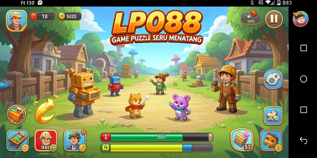 Screenshot utama menampilkan gameplay seru dari LPO88 dengan tantangan puzzle yang menarik.