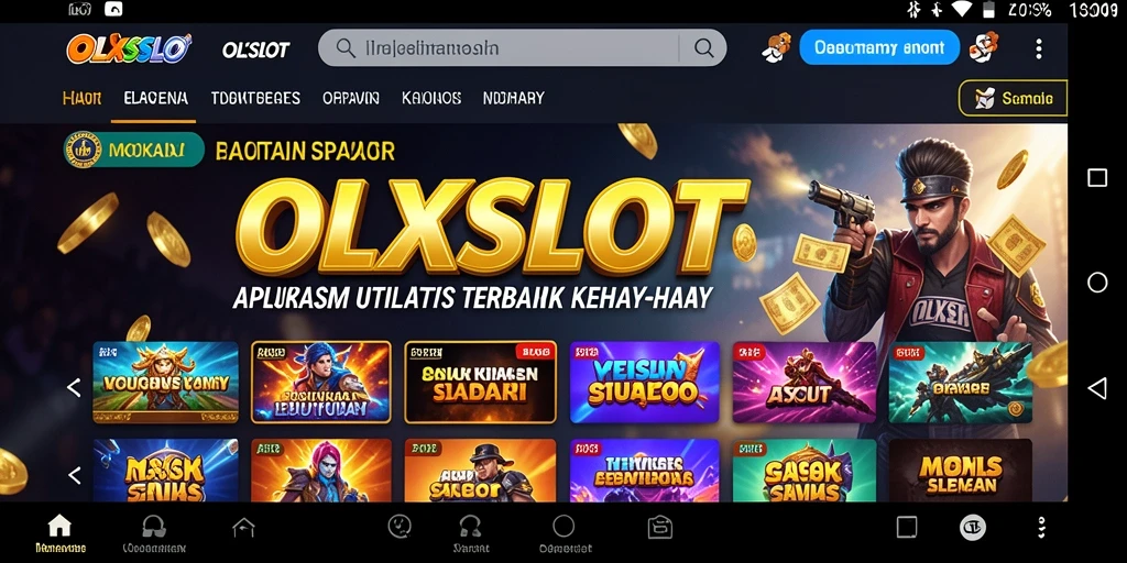 Tampilan antarmuka OLXSLOT yang modern dan sederhana.