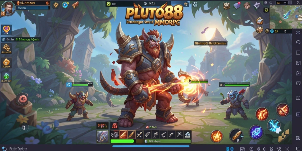 Tampilan gameplay seru di <strong>PLUTO88</strong> dalam genre MMORPG.