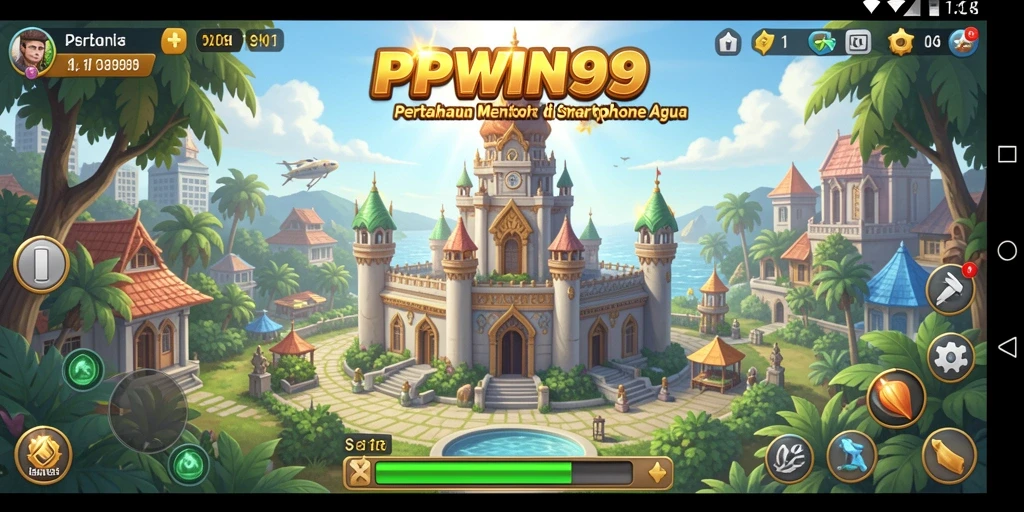 Tampilan gameplay PPWIN99 dengan menara dan gelombang musuh yang mendebarkan.