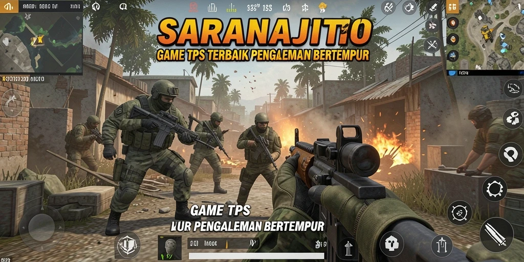 Tampilan gameplay mendebarkan dari SARANAJITU dalam aksi penuh ketegangan.